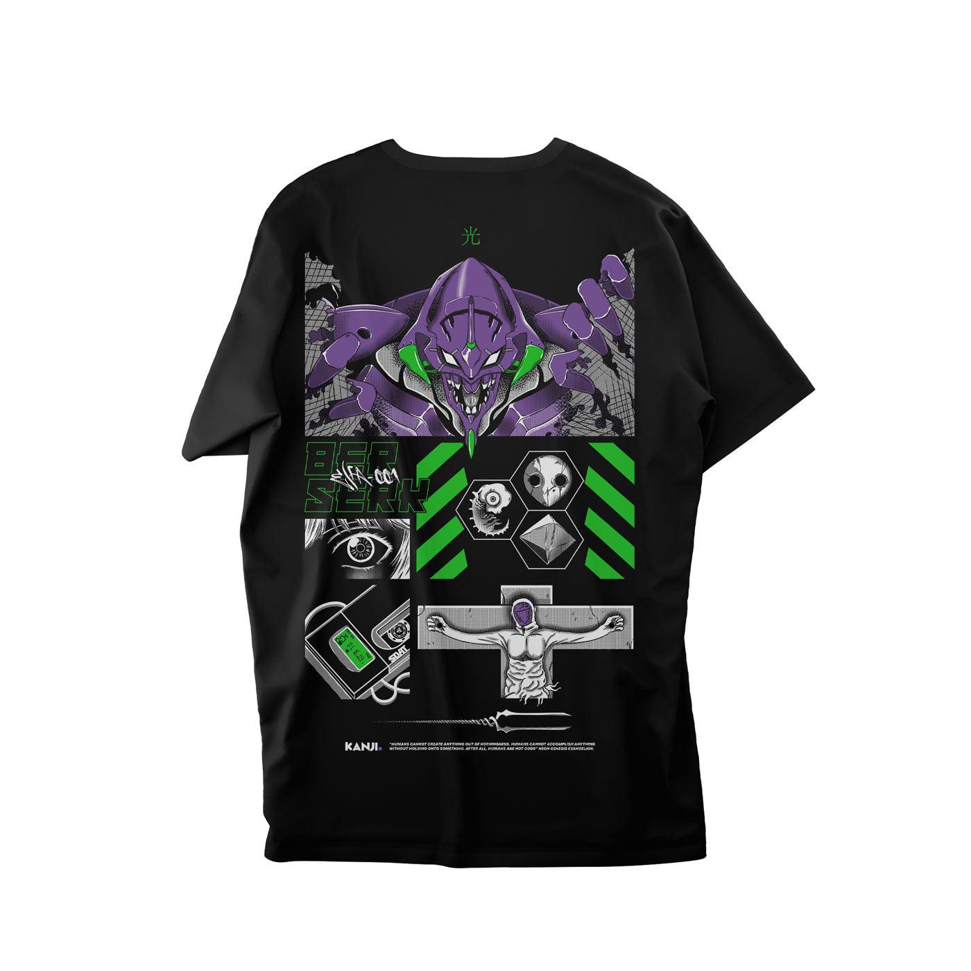 Polera anime con diseño Evangelion 1 #color_negra