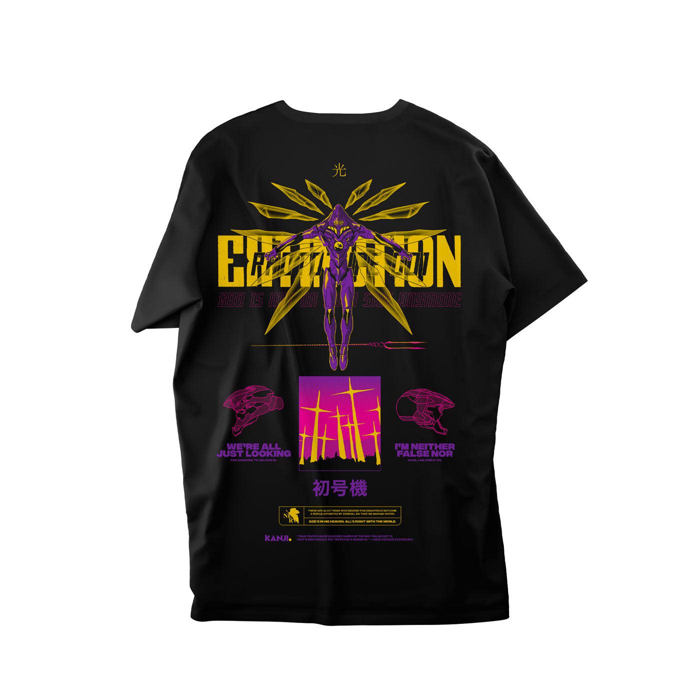 Polera anime con diseño Evangelion 2 #color_negro