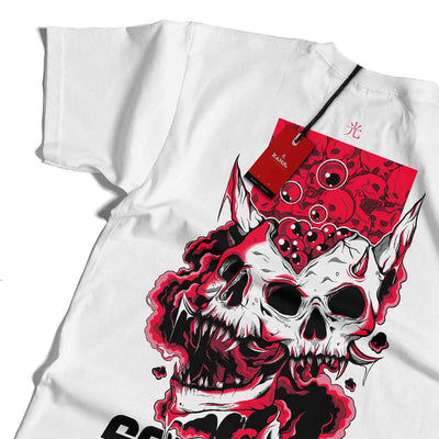 Polera mitología japonesa con diseño Hametsu Dokuro