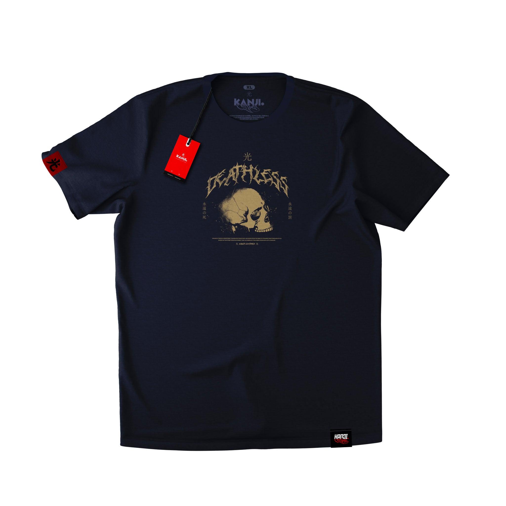 Polera mitología japonesa con diseño Kura no Fujimi #color_azul