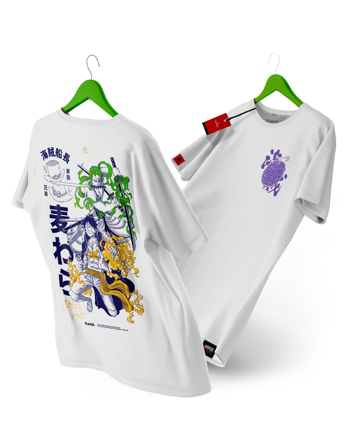 Polera anime con diseño One Piece 1 #color_blanco