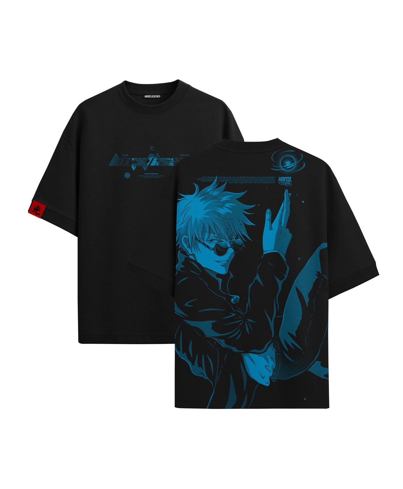 Polera Oversize Anime Jujutsu Kaisen Gojo #color_negro