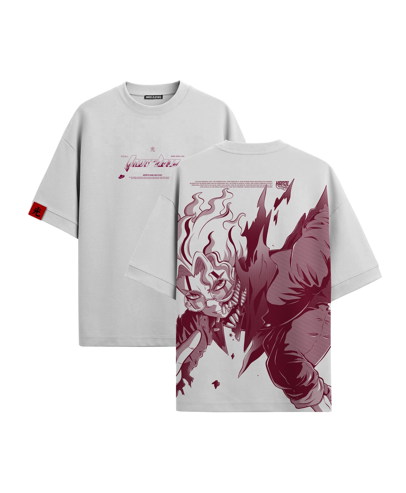 Polera Oversize Anime Dan Da Dan Okarun #color_blanco