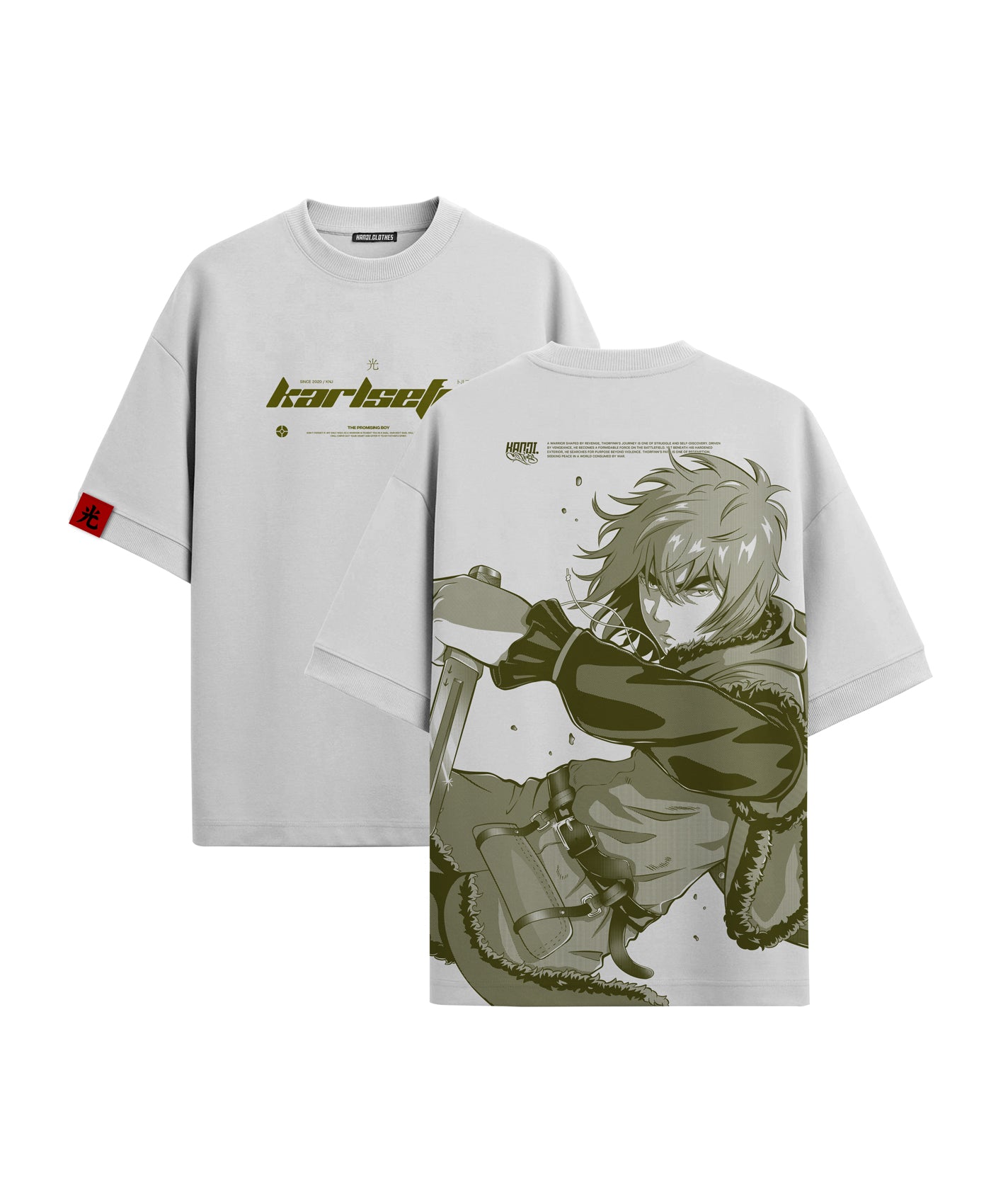 Polera Oversize Anime Vinland Saga Thorfinn #color_blancO