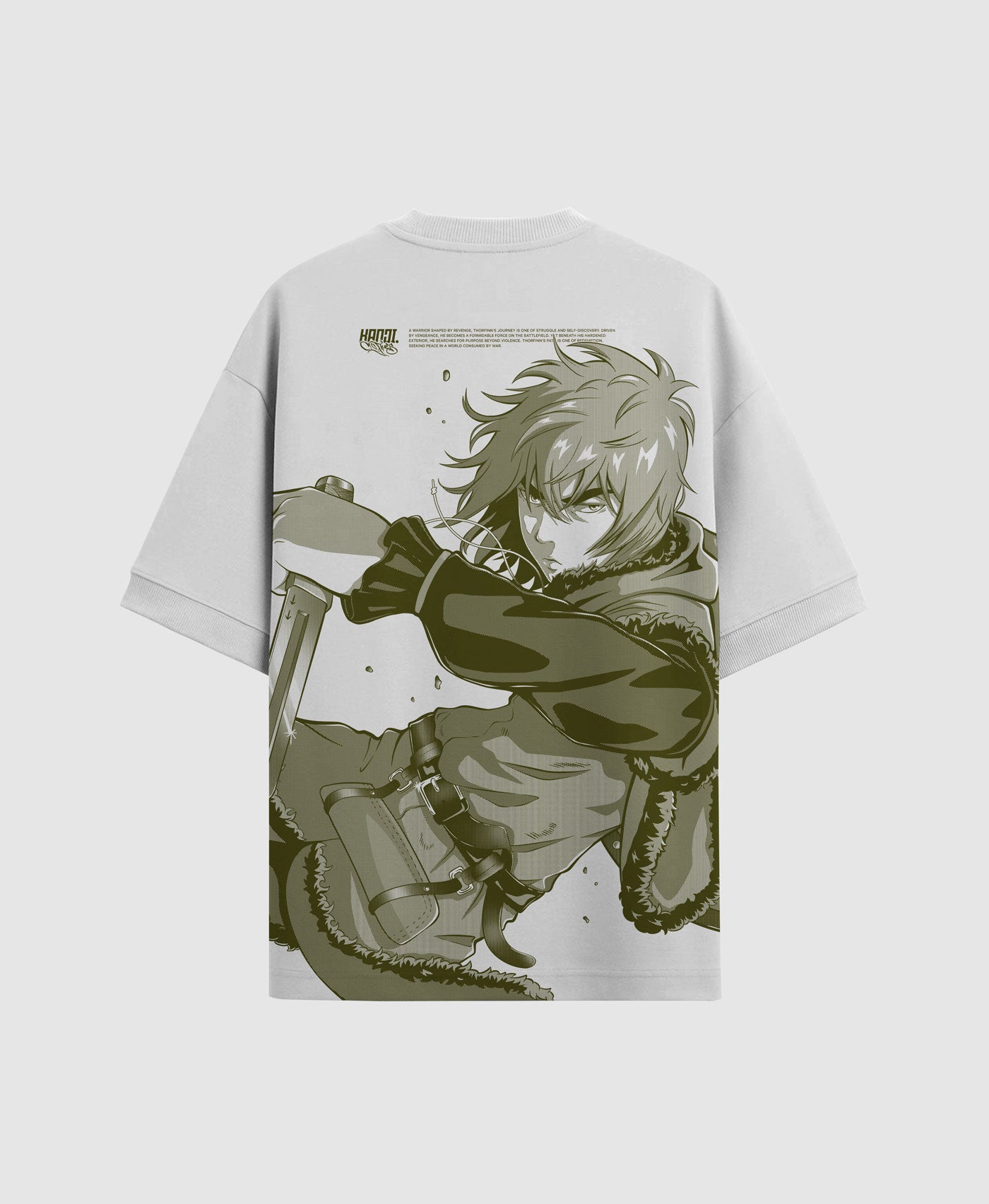 Polera Oversize Anime Vinland Saga Thorfinn #color_blanco
