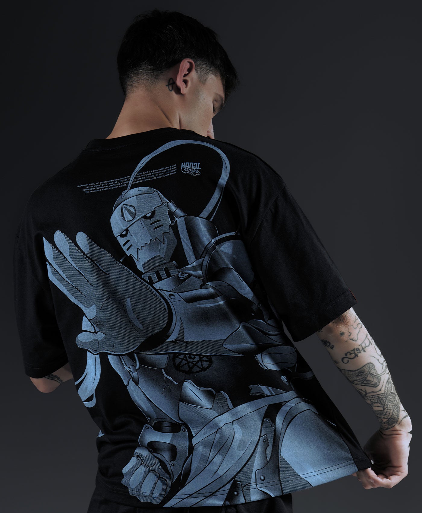 Polera Oversize Anime Fullmetal Alchemist Alphonse Elric #color_negro