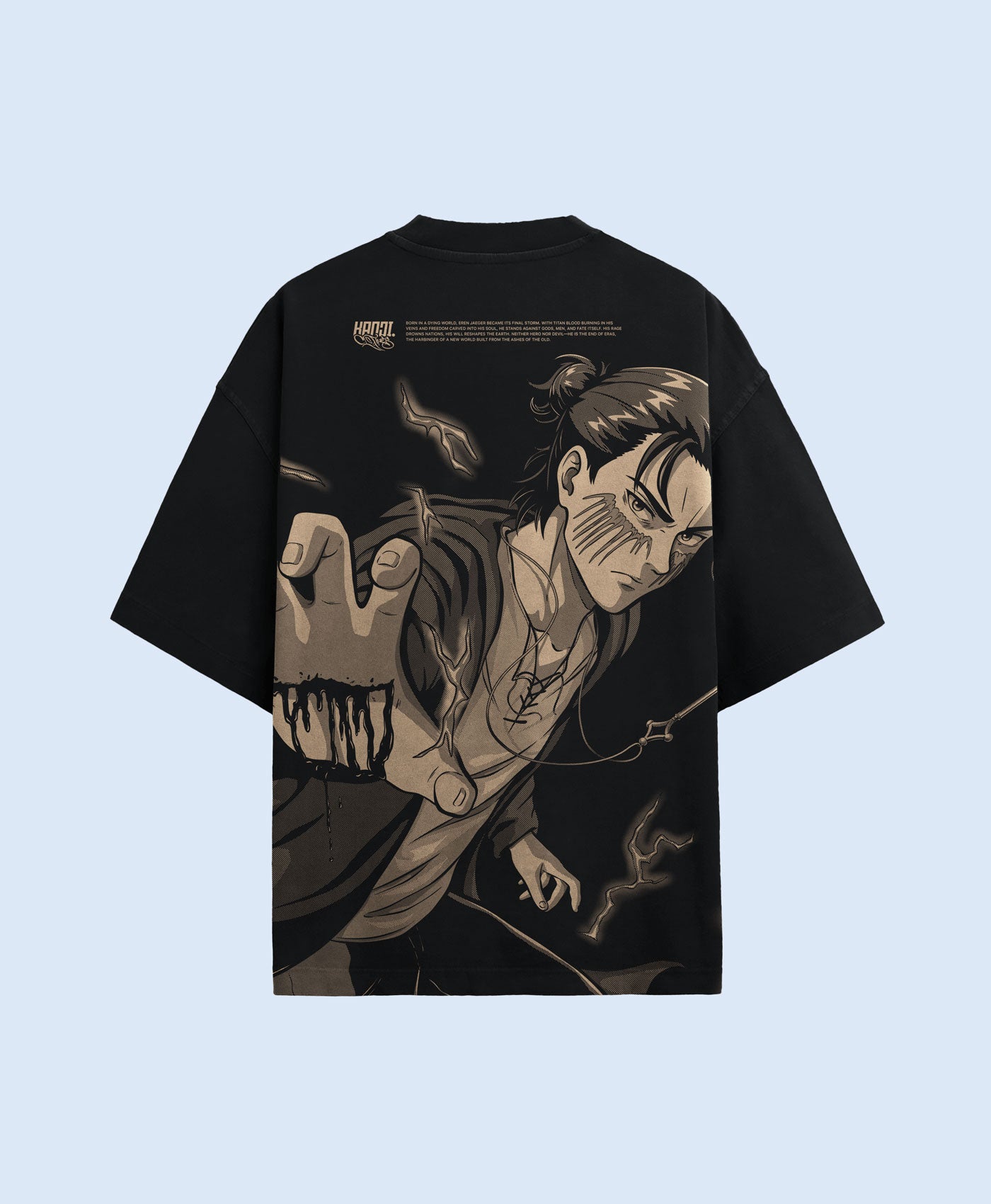 Polera Oversize Anime Shingeki no Kyojin Eren Jaeger 