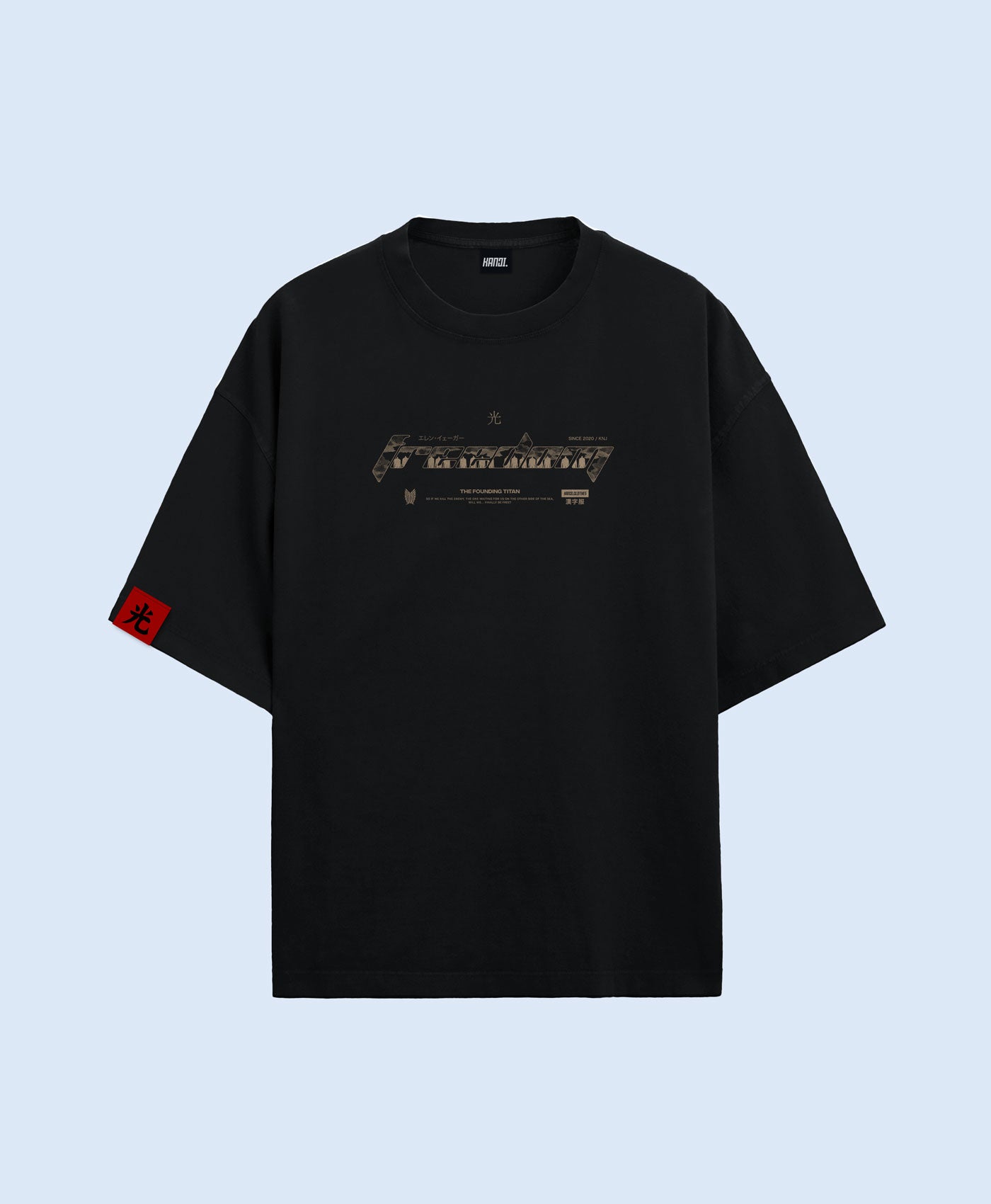 Polera Oversize Anime Shingeki no Kyojin Eren Jaeger #color_negro