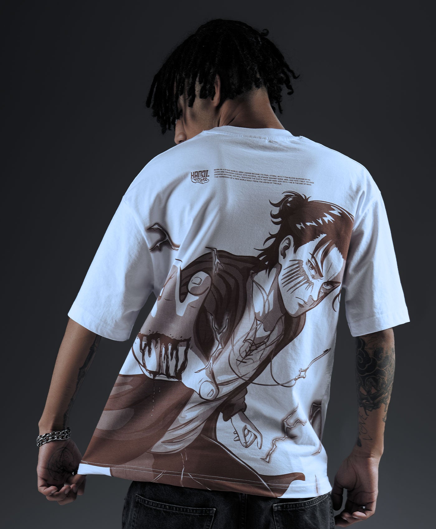 Polera Oversize Anime Shingeki no Kyojin Eren Jaeger 