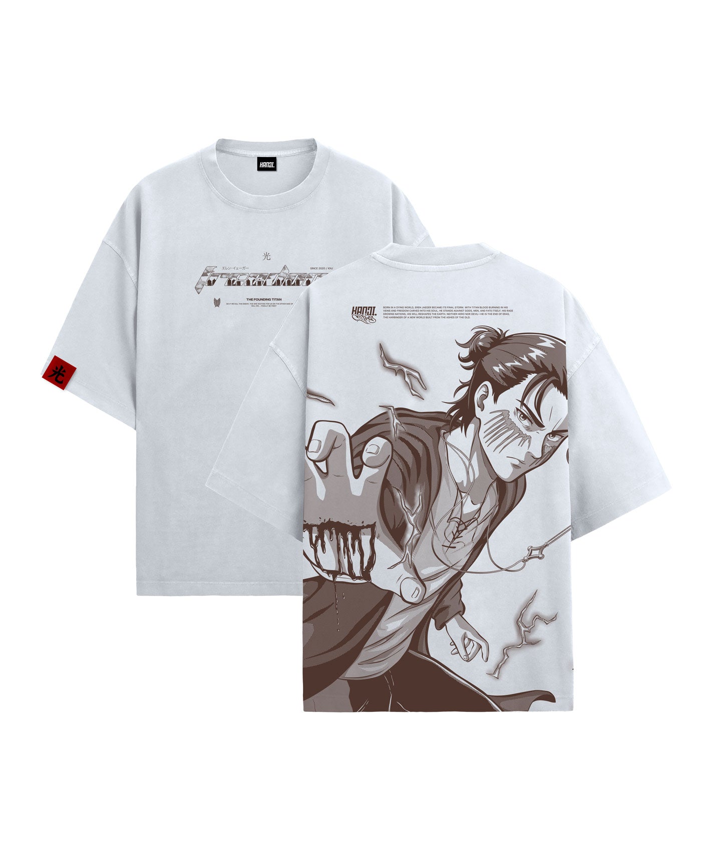 Polera Oversize Anime Shingeki no Kyojin Eren Jaeger 