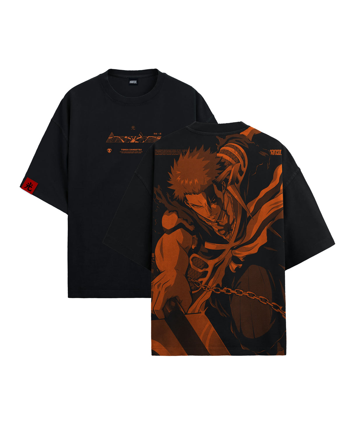 Polera Oversize Anime Bleach Ichigo Kurosaki #color_negro