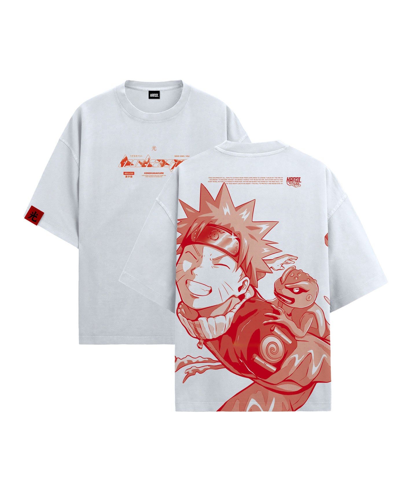 Polera Oversize Anime Naruto Shippuden Naruto Uzumaki #color_blanco