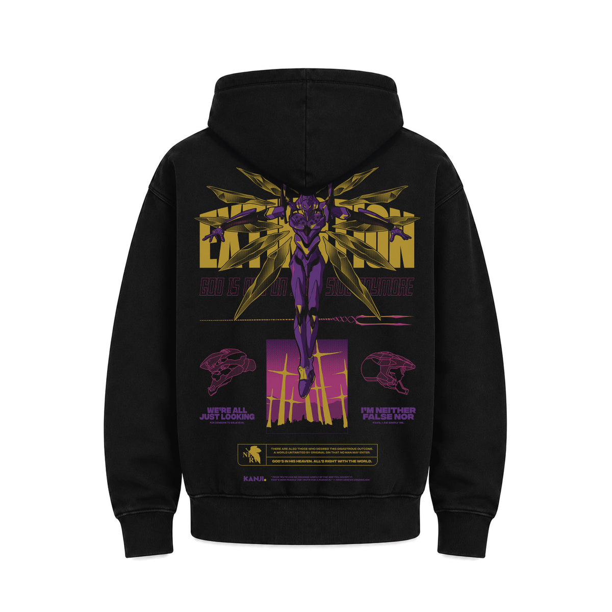 Hoodie Poleron Anime Evangelion #color_negro #fit-hoodie_regular