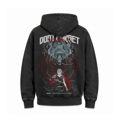 Hoodie Poleron Anime Fullmetal Alchemist #color_negro-acid-wash #fit-hoodie_regular