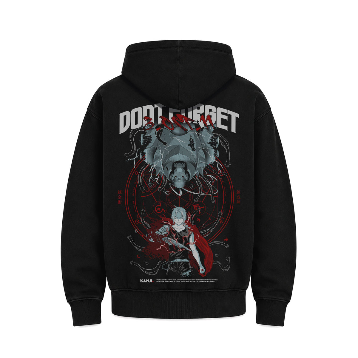Hoodie Poleron Anime Fullmetal Alchemist #color_negro #fit-hoodie_regular