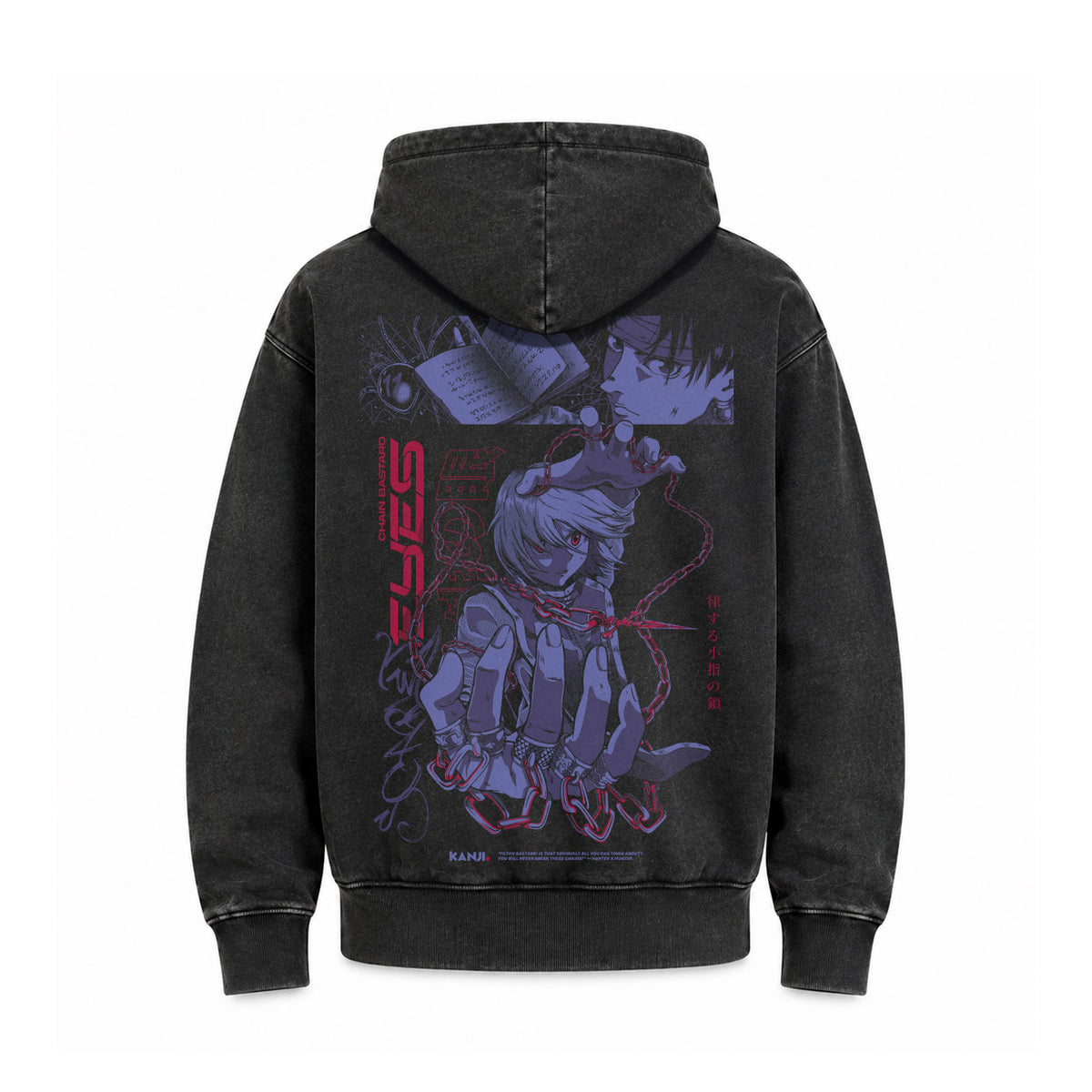 Hoodie Poleron Anime Hunter x Hunter #color_negro-acid-wash #fit-hoodie_regular