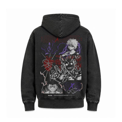 Hoodie Poleron Anime Hunter x Hunter #color_negro-acid-wash #fit-hoodie_regular