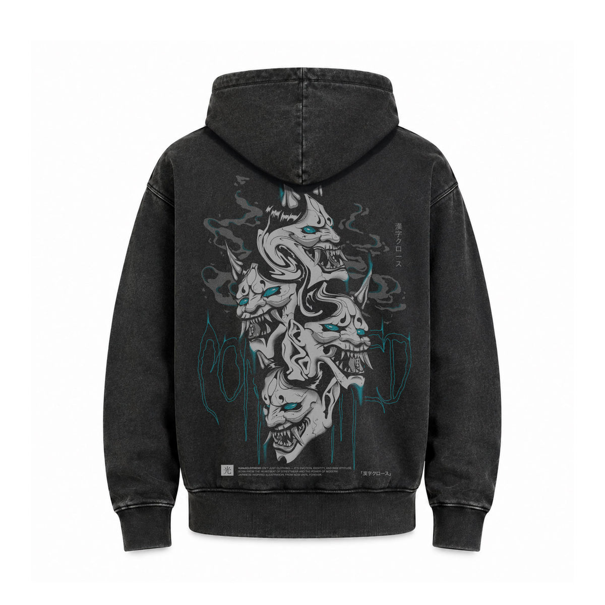 Hoodie Poleron Anime Japones #color_negro-acid-wash #fit-hoodie_regular