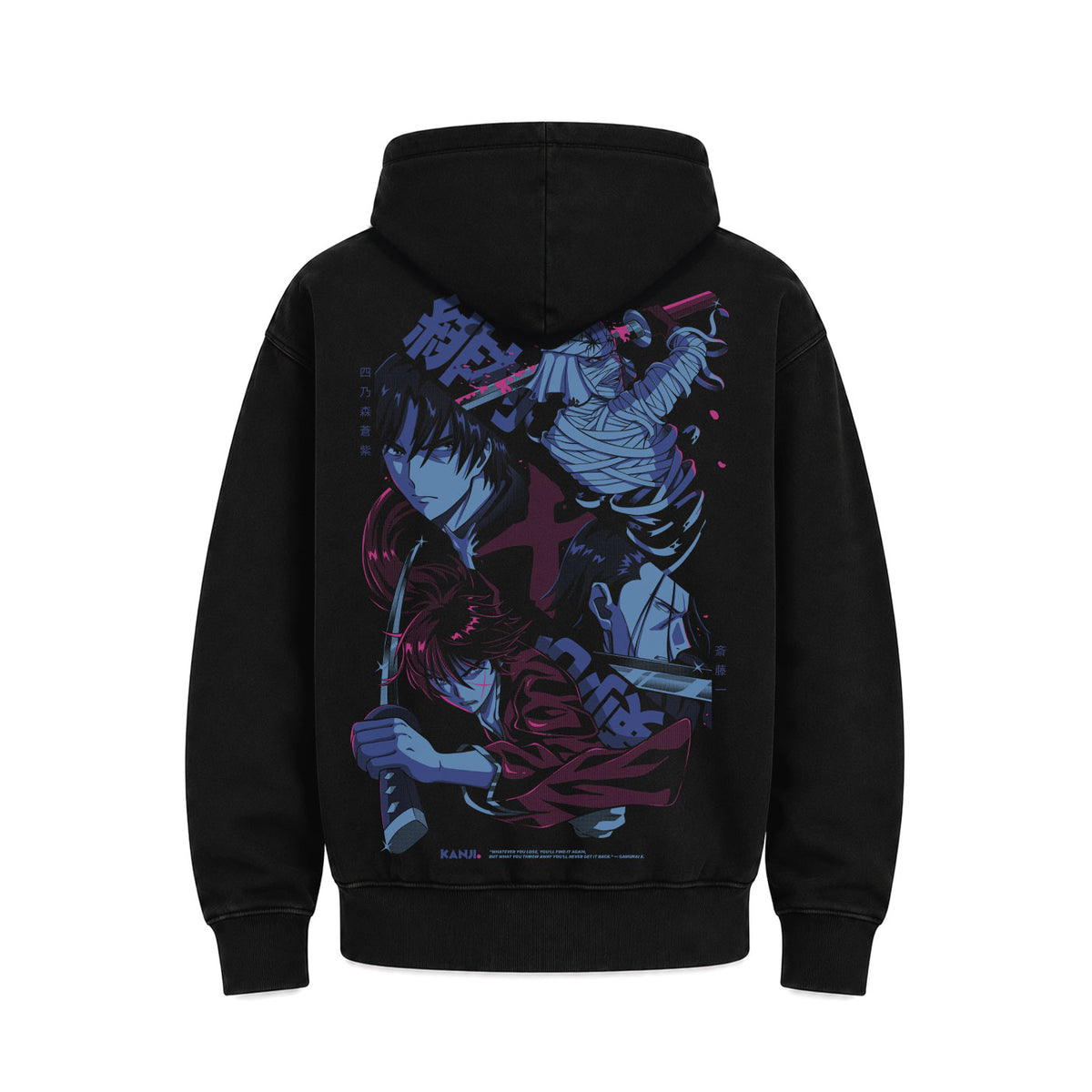 Hoodie Poleron Anime Samurai X #color_negro #fit-hoodie_regular