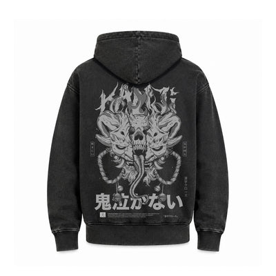Hoodie Poleron Anime Japones #color_negro-acid-wash #fit-hoodie_regular