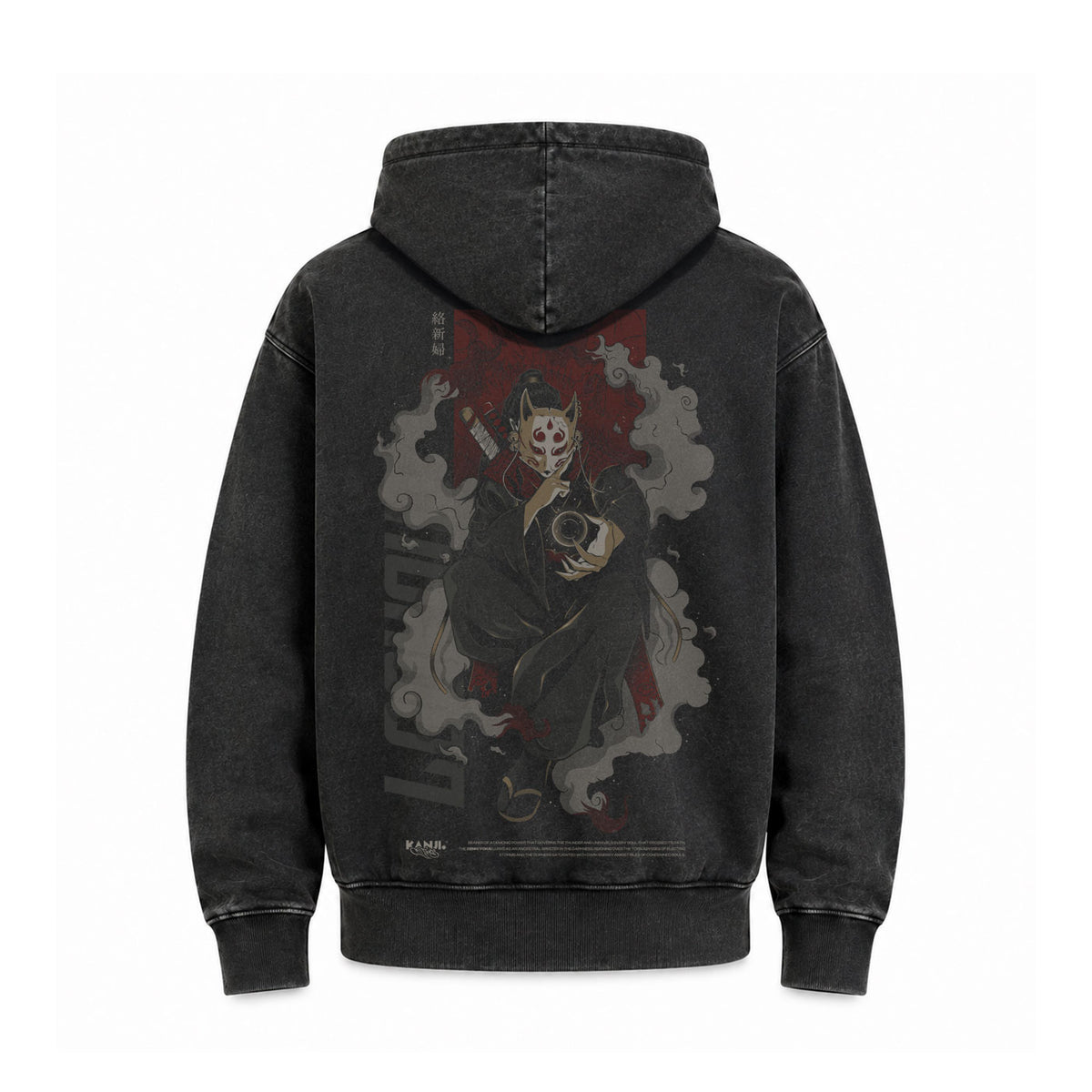 Hoodie Poleron Anime Japones #color_negro-acid-wash #fit-hoodie_regular