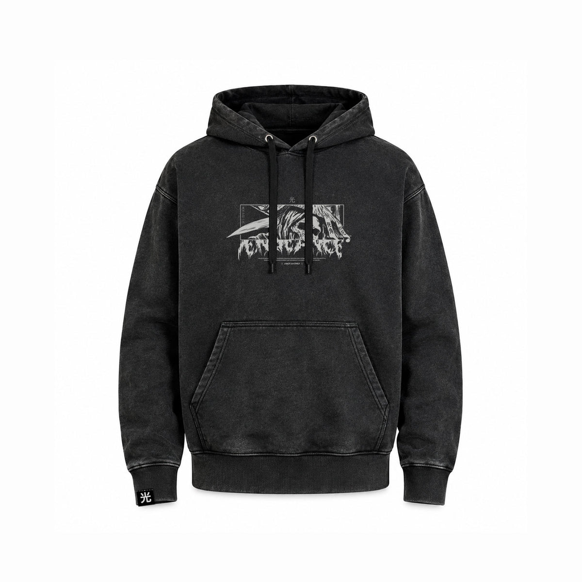 Hoodie Poleron Anime Japones #color_negro-acid-wash #fit-hoodie_regular