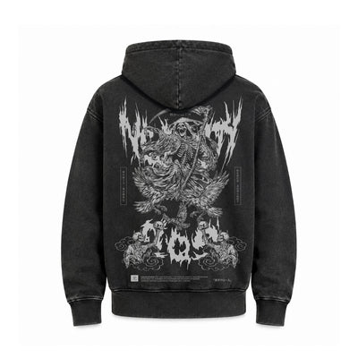 Hoodie Poleron Anime Japones #color_negro-acid-wash #fit-hoodie_regular