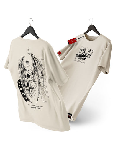 Polera mitología japonesa con diseño Shikaeshi Komori 