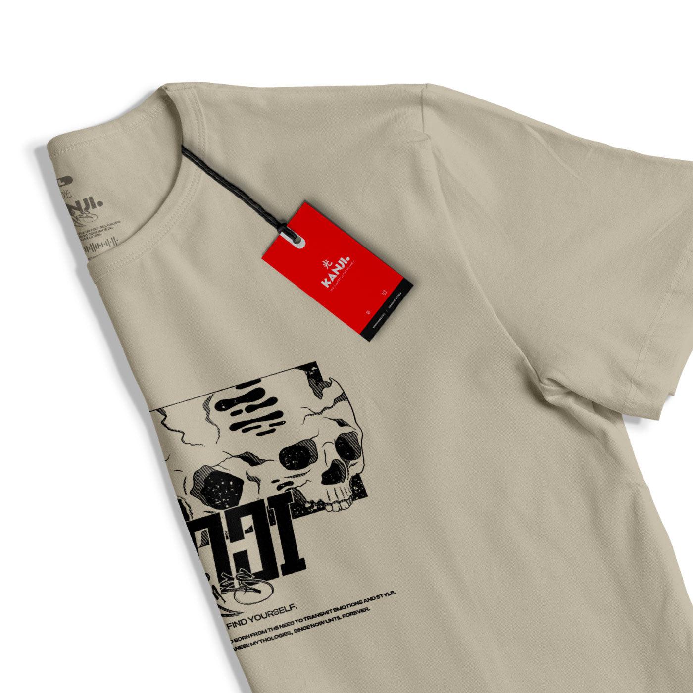 Polera mitología japonesa con diseño Shikaeshi Komori #color_arena