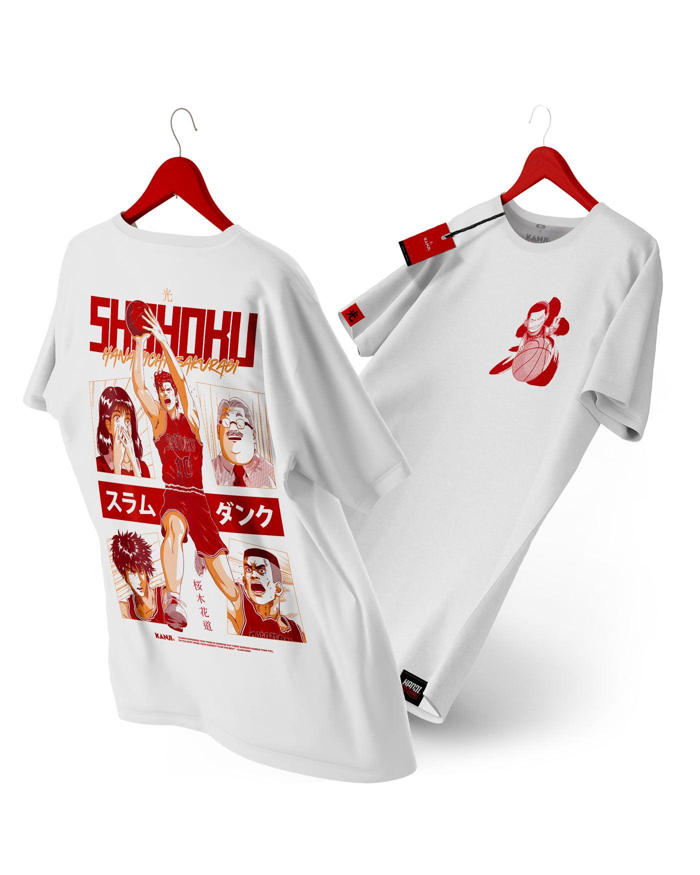 Polera de anime con diseño de Slam Dunk Blanca #color_blanco