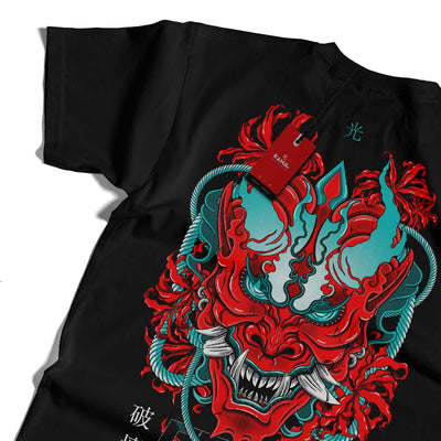 Polera mitología japonesa con diseño Tamashii Yaburi